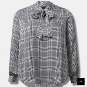 Studio Bubble Satin Bow tie Blouse